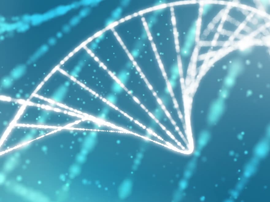Hélice de DNA luminosa representando perfil comportamental.
